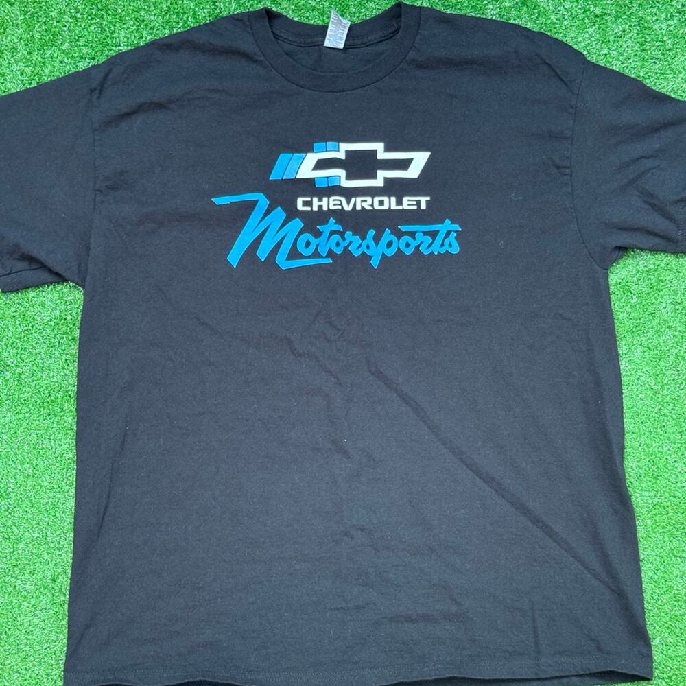 Chevrolet Motorsports Black Heavyweight Custom T Shirt Vintage
